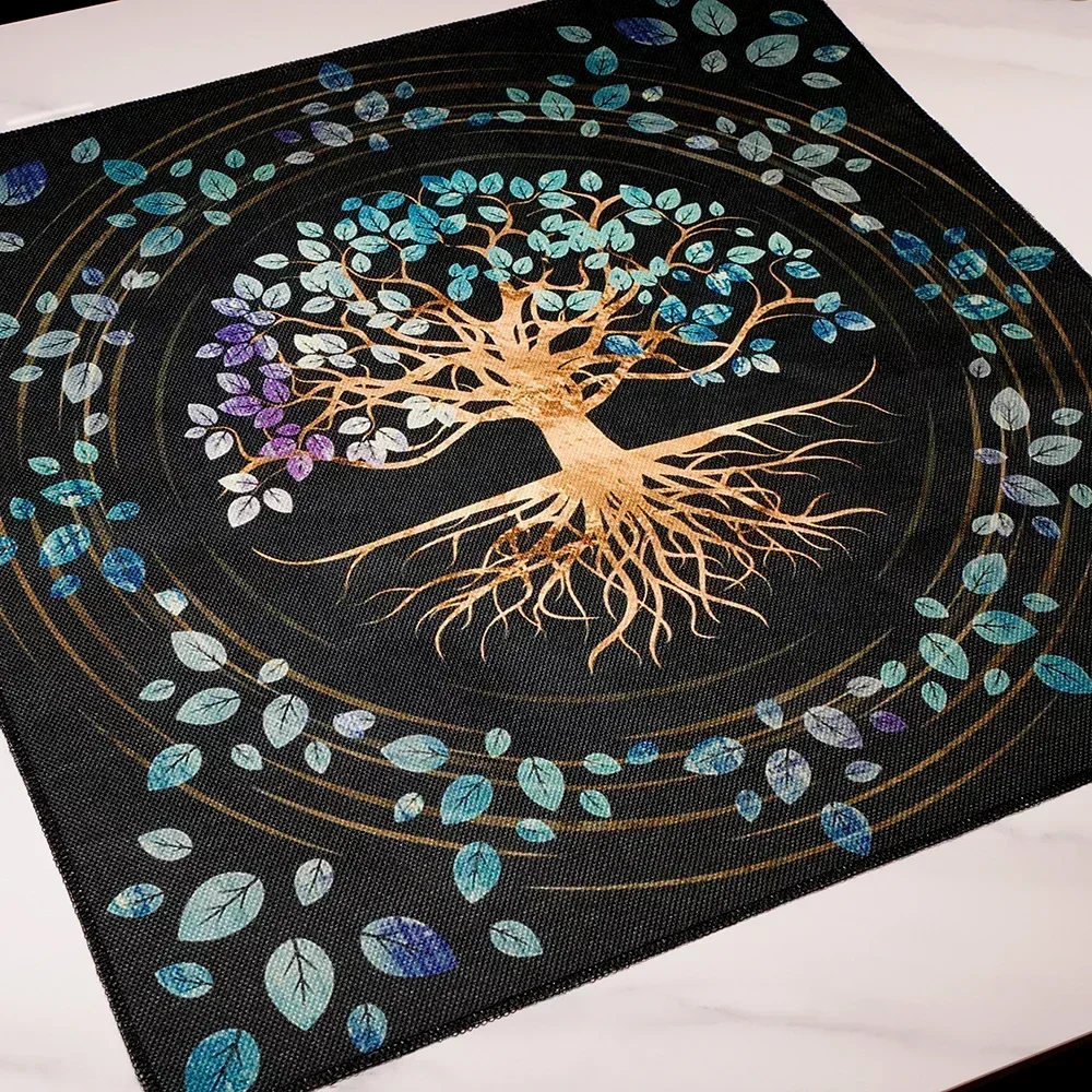 Tree of Life Tarot Cloth Mooon Oracle Wheel of The Year Cloth For Readings Tarot Cards Reading Spread Wiccan Altar Tarot