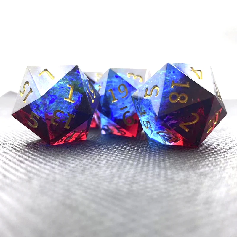 2/5PCS Resin Dices Set Multi-shape Polyhedron Dice for Home Decor Toy Tabletop Role-Playing Ornaments Portable Board Game
