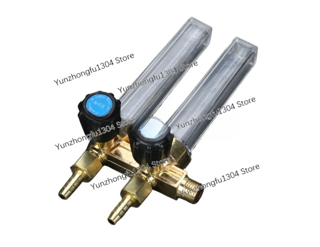 AR Flow Meter Dual Tube  CO2 Universal Meter Pressure-relief Meter Double Tube Argon Pressure Reducer Switch