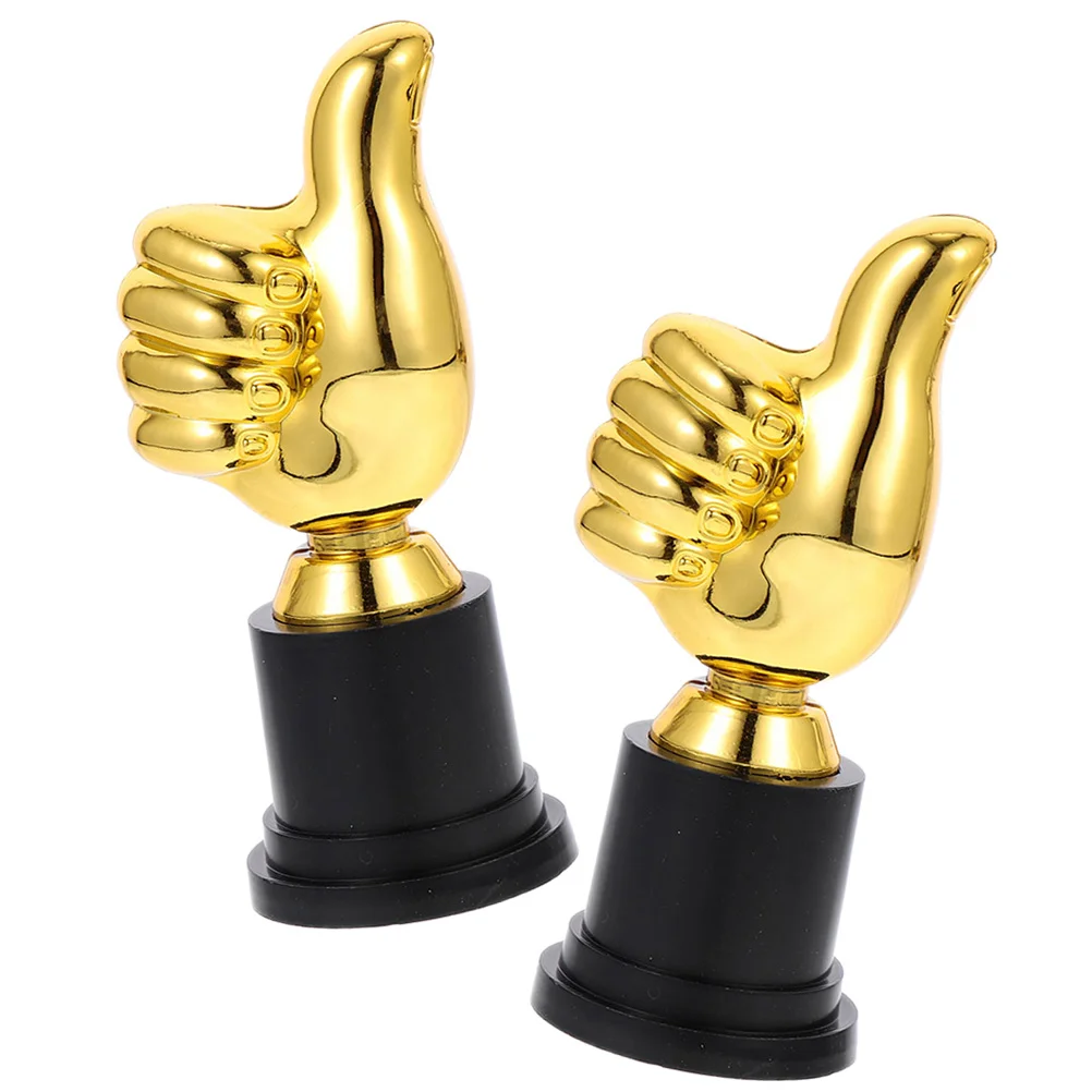 

2 Pcs Kids Awesome Trophy Exquisite Cup Children Award Decor Delicate 1300X500X300CM Decorative Kindergarten Competition