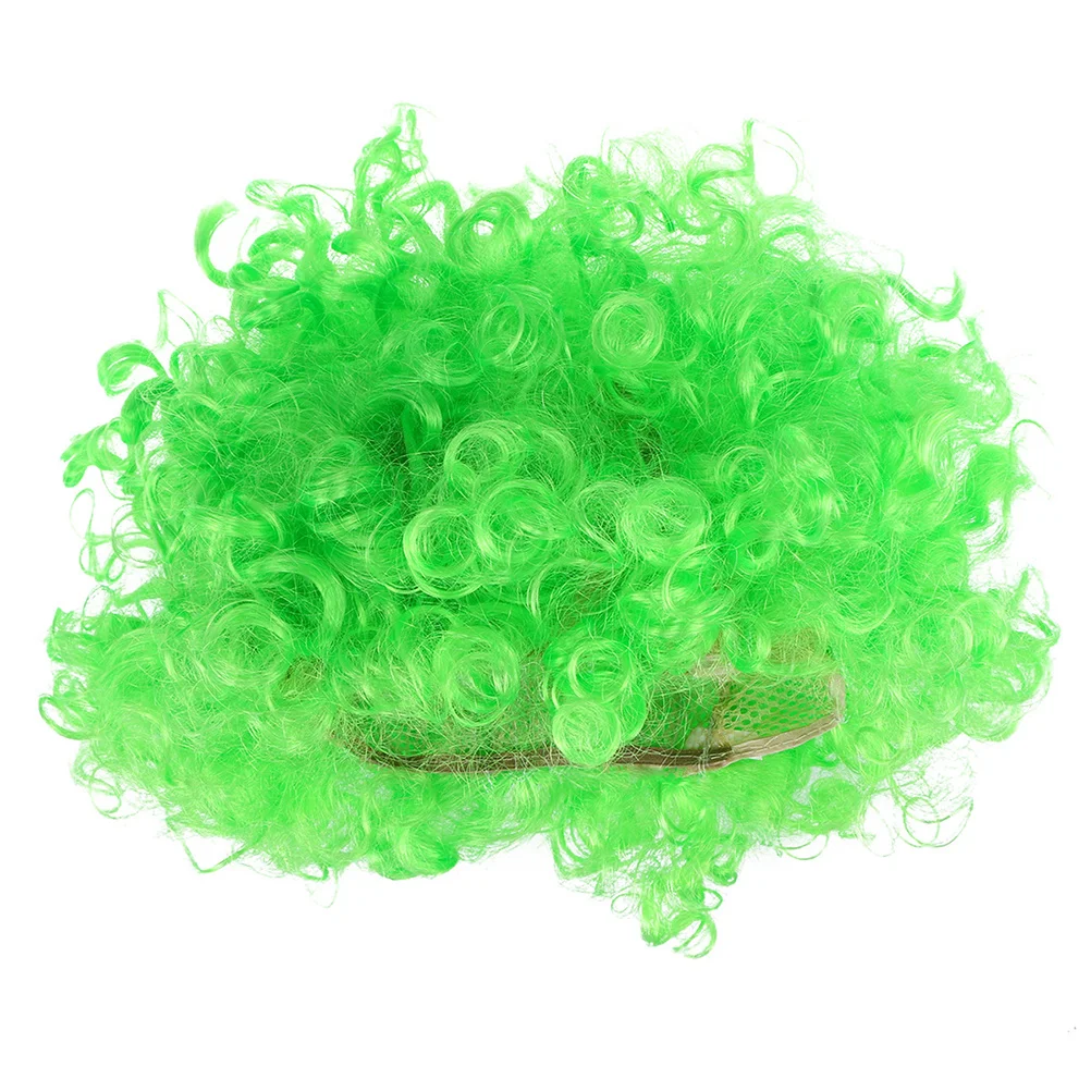 

3Pcs Green St Patrick's Day Curly Short Funny Party Costume Performance Cosplay Wigs Party Performance Wigs