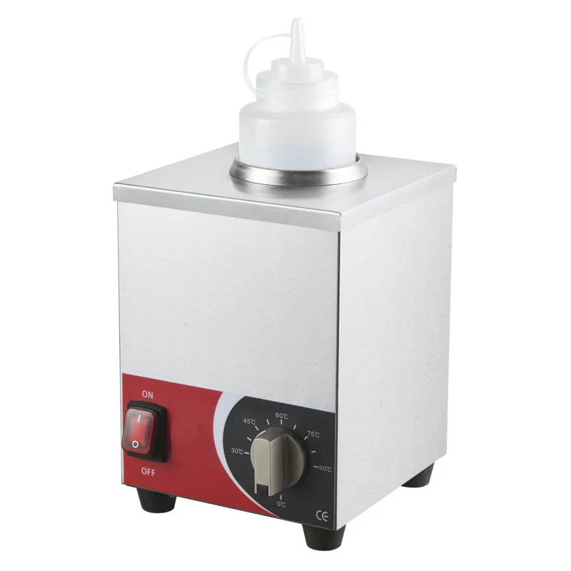 

Commercial Chocolate Sauce Warmer Electric Stainless Steel 1/2/3 Bottles Soy Jam Heater Filling Machine