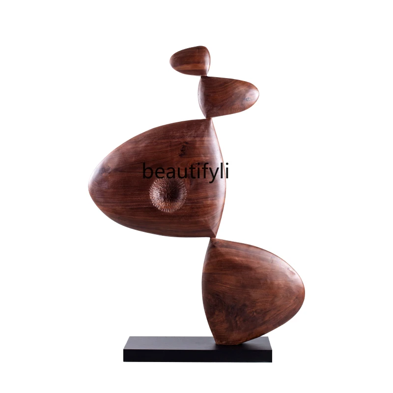 

Hotel entrance Abstract sculpture Artwork Large floor-to-ceiling ornaments Wood carving handicrafts Decorations