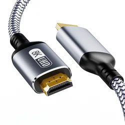 Vothoon 8K Cable 2.1 120Hz 4K HDMI-Compatible 2.1 Cable 8K Ultra High Speed HDR eARC for HDTV Box Projector PS4 Audio Cable