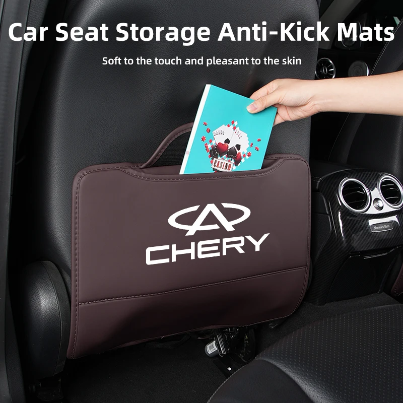 Car Seat Anti-Kick Pad Seatback Storage Protector Cover Accessories For Chery Tiggo 5 2 3 7 PRO 8 5X IQ QQ Fulwin Face Arrizo A1