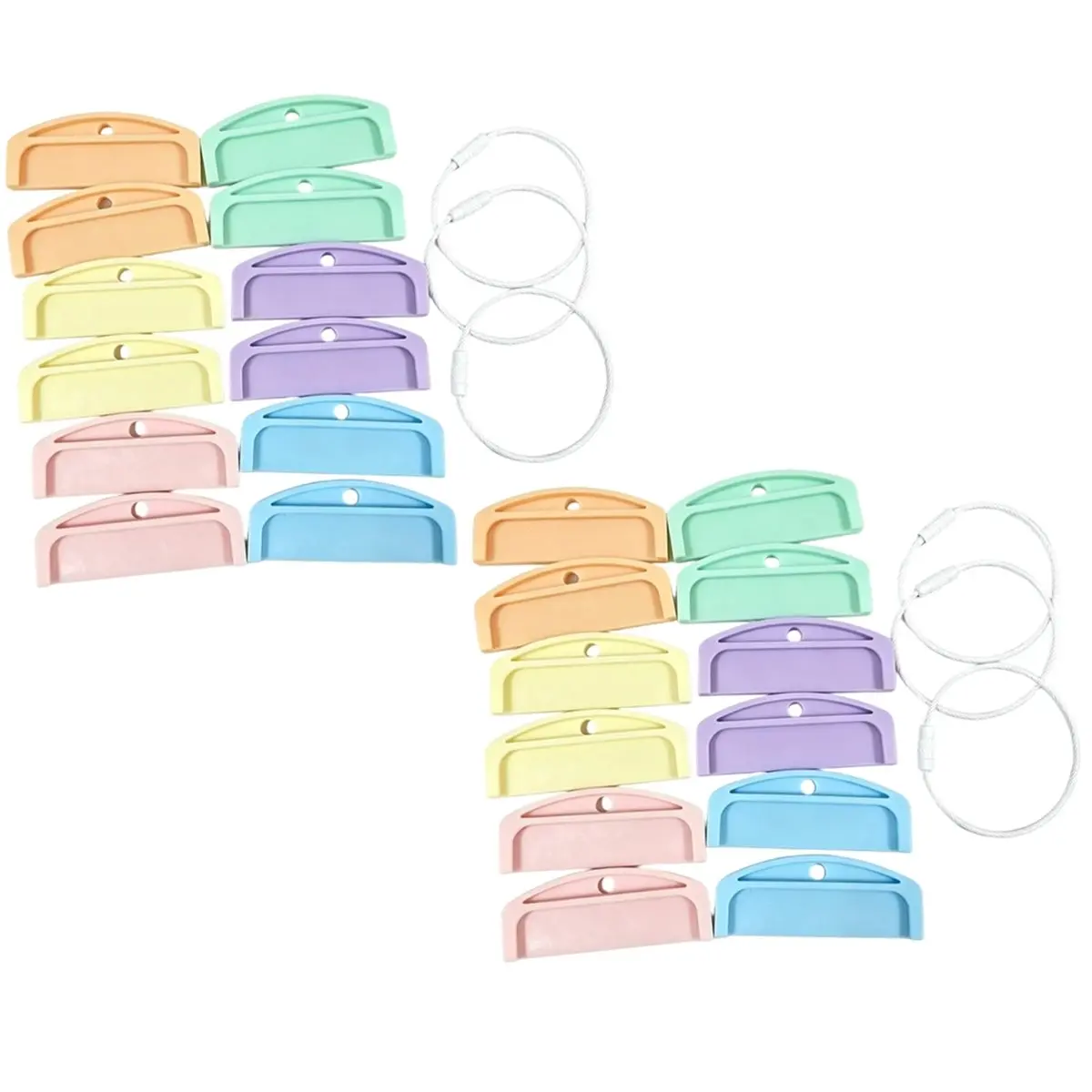 24 Pcs Reusable Plastic Card Holders for Mini Player Audio Cards with 6 Ring Loops - Ideal Organizer for Kids