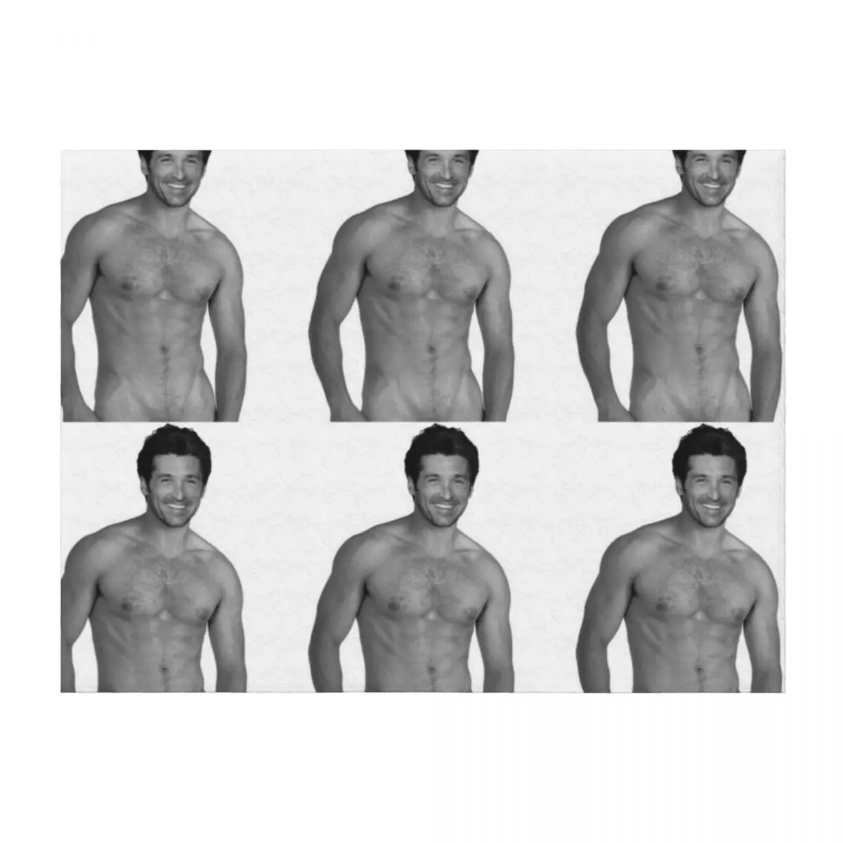 

Patrick Dempsey shirtless Throw Blanket for sofa Decorative Sofa halloween Personalized Gift Blankets