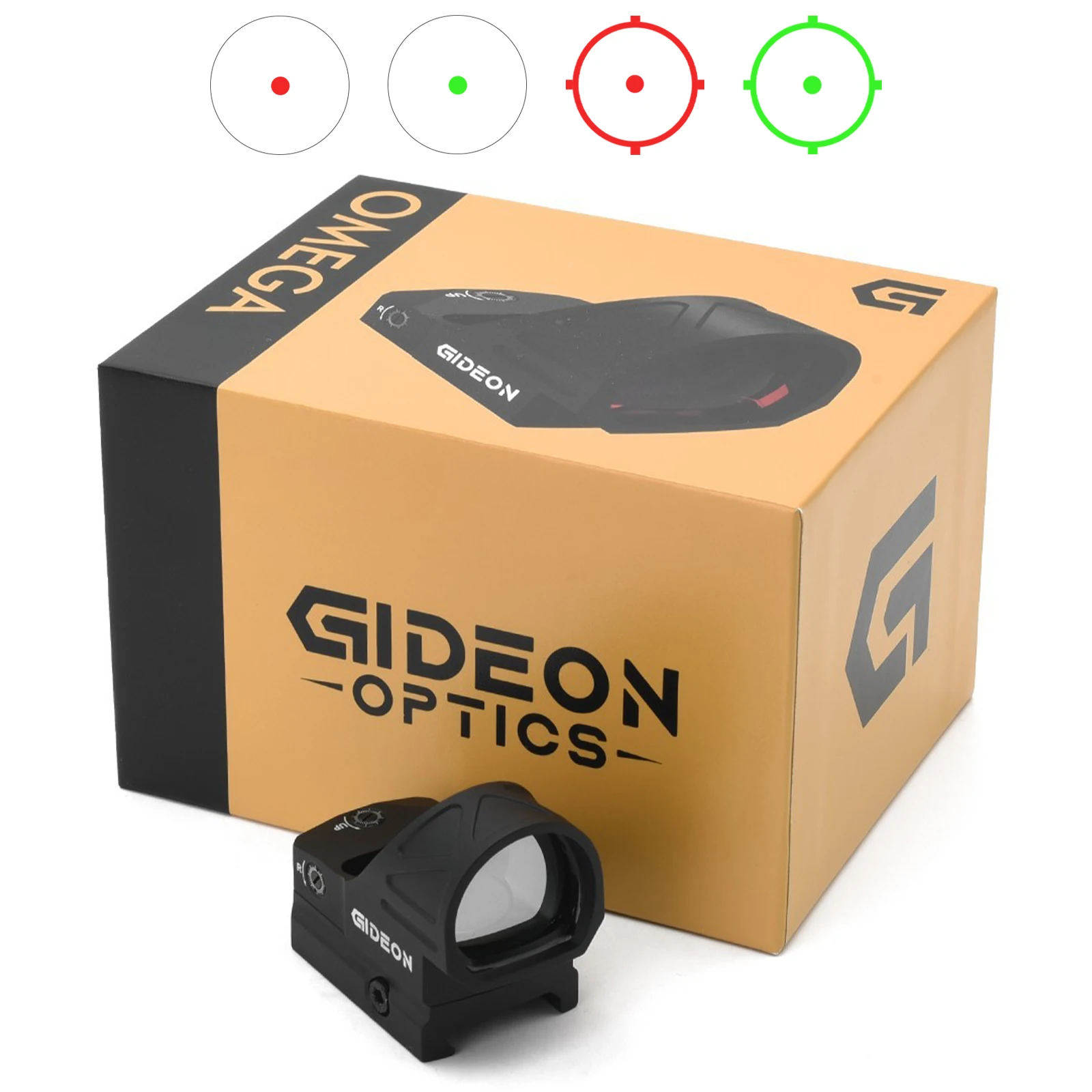 

Gideon Optics OMEGA 1x27mm Red/Green Dot Sight 3MOA/65MOA Circle Dot Sight RMR Footprint W/ Picatinny Mount Holographic Scope