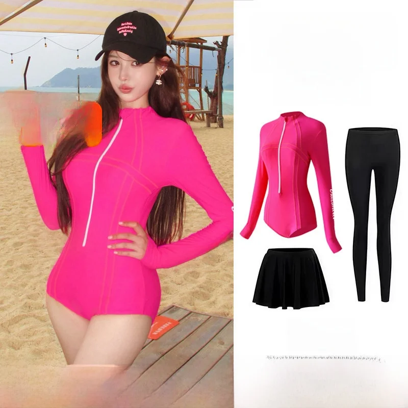 women's-conservative-long-sleeve-wetsuit-swimming-suit-jellyfish-costume-sport-student-sunscreen-uniform-one-piece-dive-suit