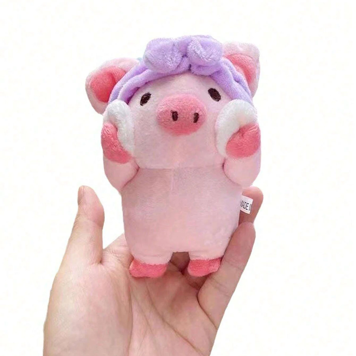 1 cartoon plush toy cute little pig plush doll holiday birthday gift, interactive with dogs and cats, not recommended for pets t