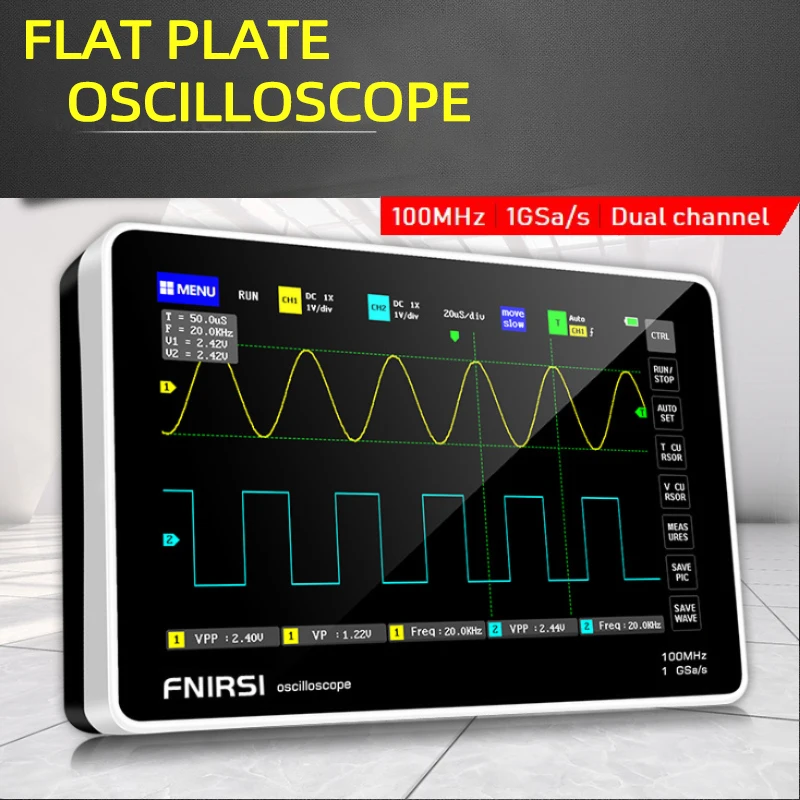 Intelligent Digital Tablet Oscilloscope 1013D Dual Channel 100M Bandwidth 1GS Sampling Rate Full Touch Portable