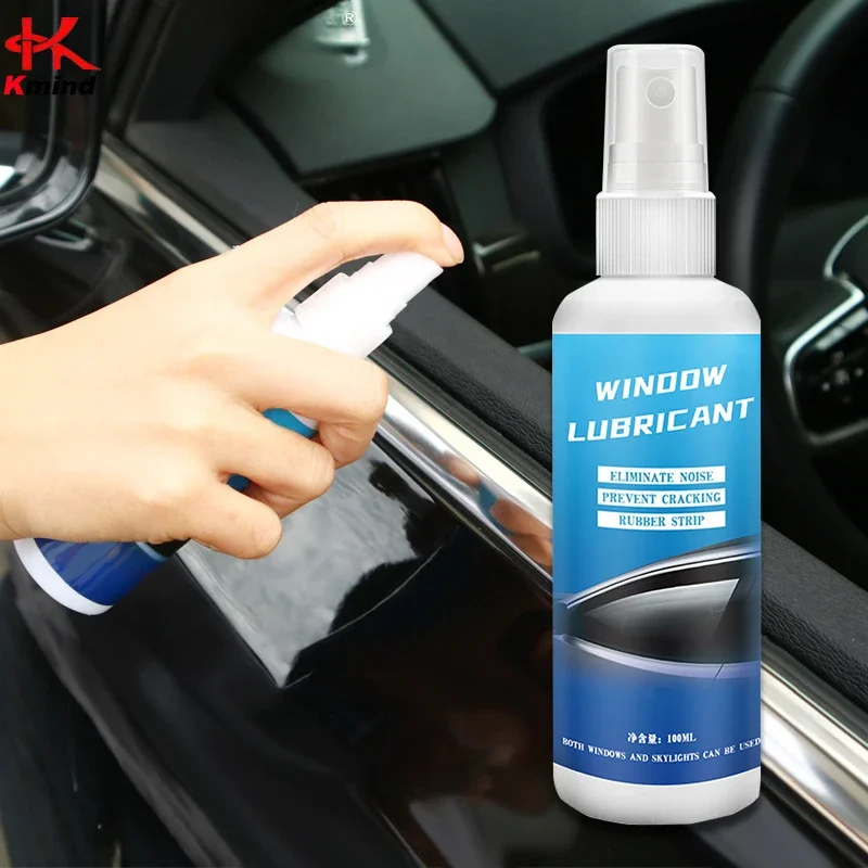 KMIND-lubricante para pista de ventana de coche, tira de goma para puerta de 100ML, mantenimiento suavizante para coche, elimina el ruido, herramienta de reparación de productos