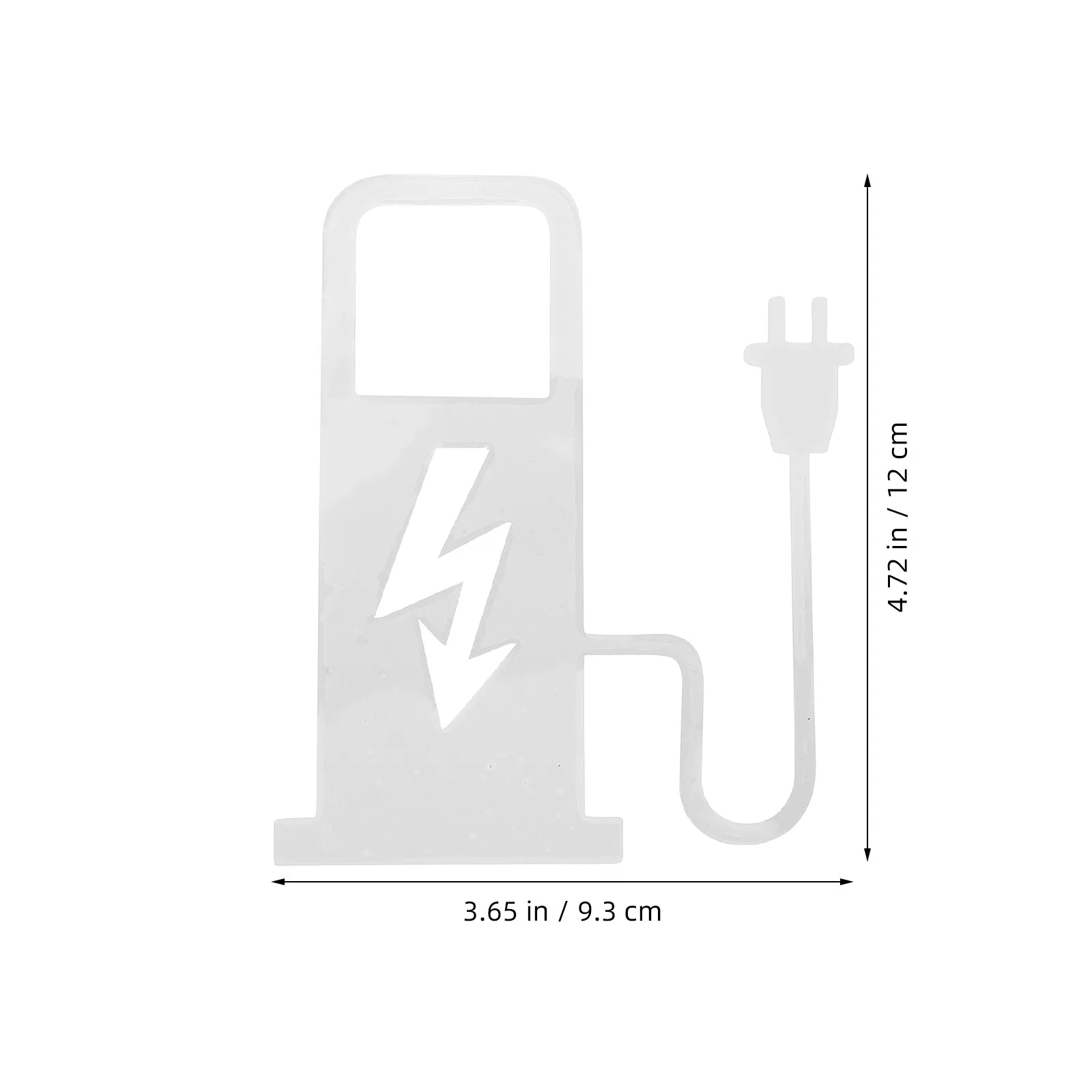 Car Reminder Sticker Ev Charging Station Sign Waterproof Plastic Vehicle Decal for Fuel Cap Easy Apply Charging Auto Sticker