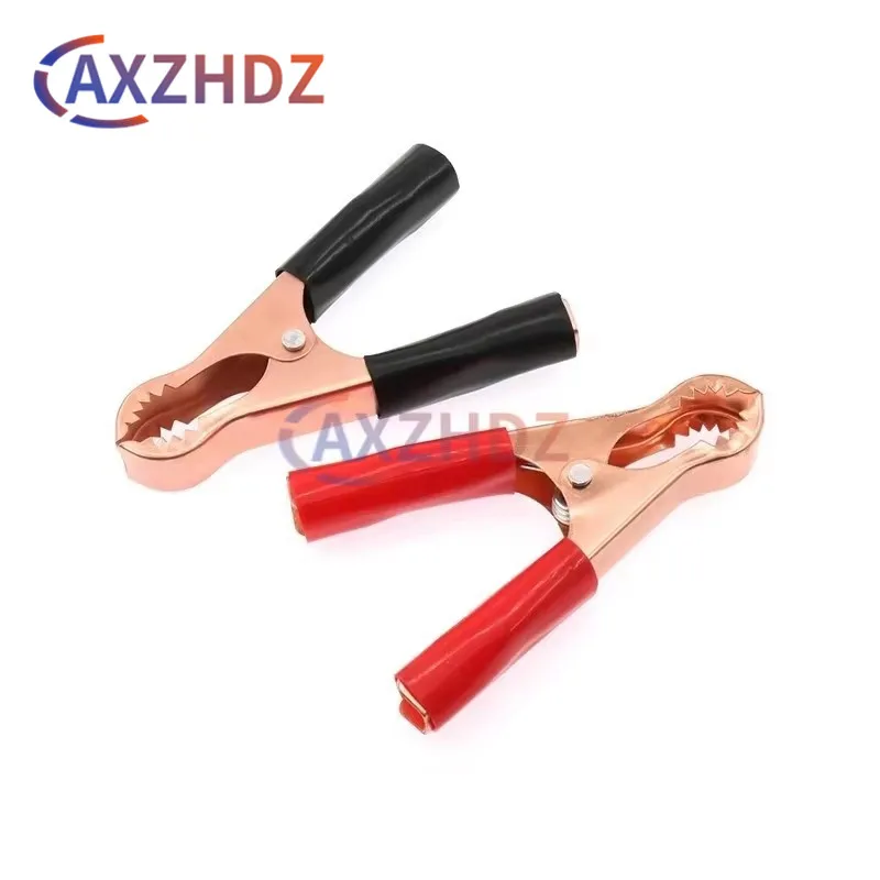 2PCS Caravan Van Battery Test Lead Clips Alligator Clips Strongly Thickened Car Ignition Clamp Red Black Crocodile Car 50A 100A