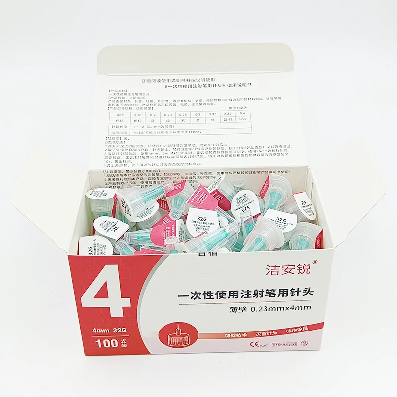100PCS/Box Disposable Cartridge Pen Needles 32G 4mm 31G 6mm Multi-Purpose Micro Injection Tips for Fluid Device Body Care Tools view 4