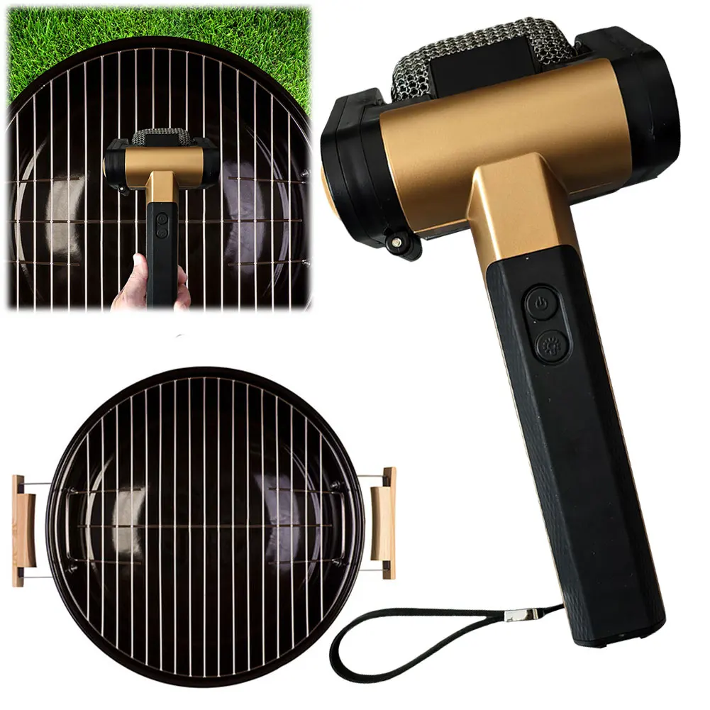 

Electric Grill Cleaner Cordless Electric Grill Cleaning Scrub Brush Rechargeable BBQ Cleaning Tool w/ LED Light for BBQ Grates