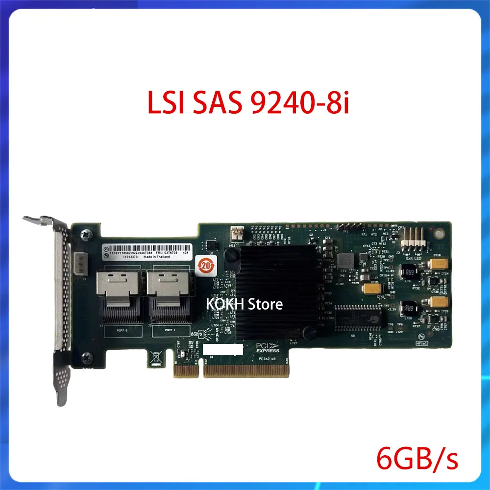 

Original for LSI 9240-8i 6Gbps SAS Array Card 03X3634 LS2-SAS9240-8i Storage Expansion Disk Array Card