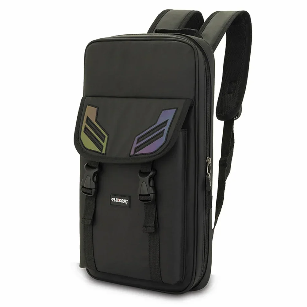 Bolsa para baquetas, mochila, estuche de transporte, estuche de almacenamiento, accesorios para baquetas, bolsillos, dos compartimentos, correas dobles, estuche de transporte nuevo