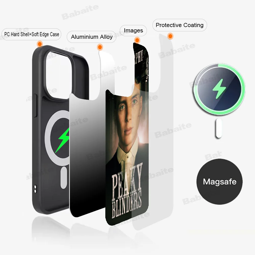 Peaky Blinders Thomas Shelby Phone Case Magnetic Case For iPhone 14 13 12 11 15 Pro Max Plus Mini For Magsafe Wireless Charge Co