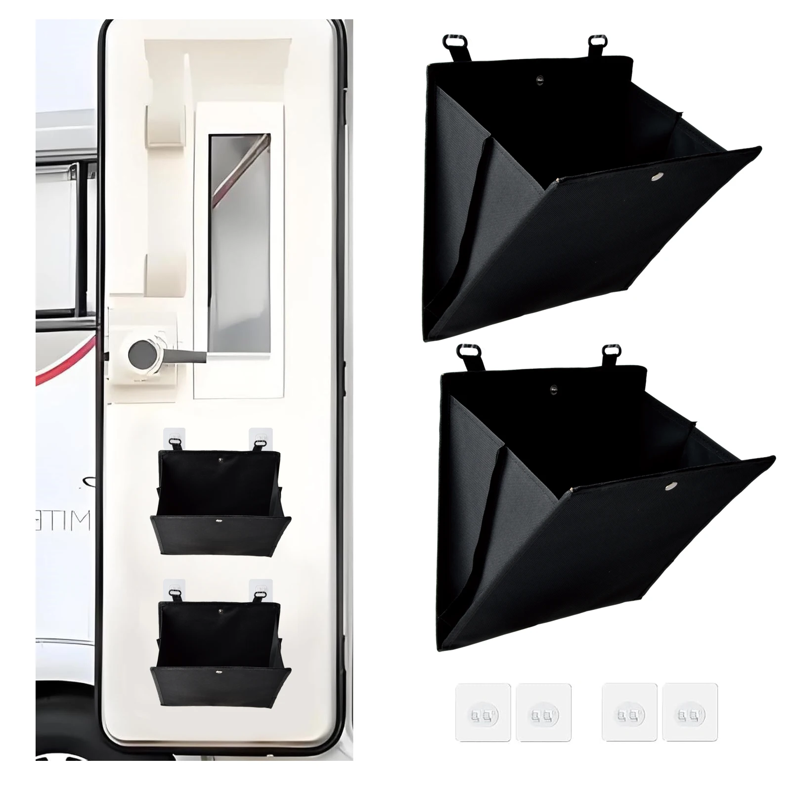 Wall-Mounted RV Shoe Rack Storage Organizer No-Drilling Required Versatile Storage Shelf for RVs And Caravans behind Door Design