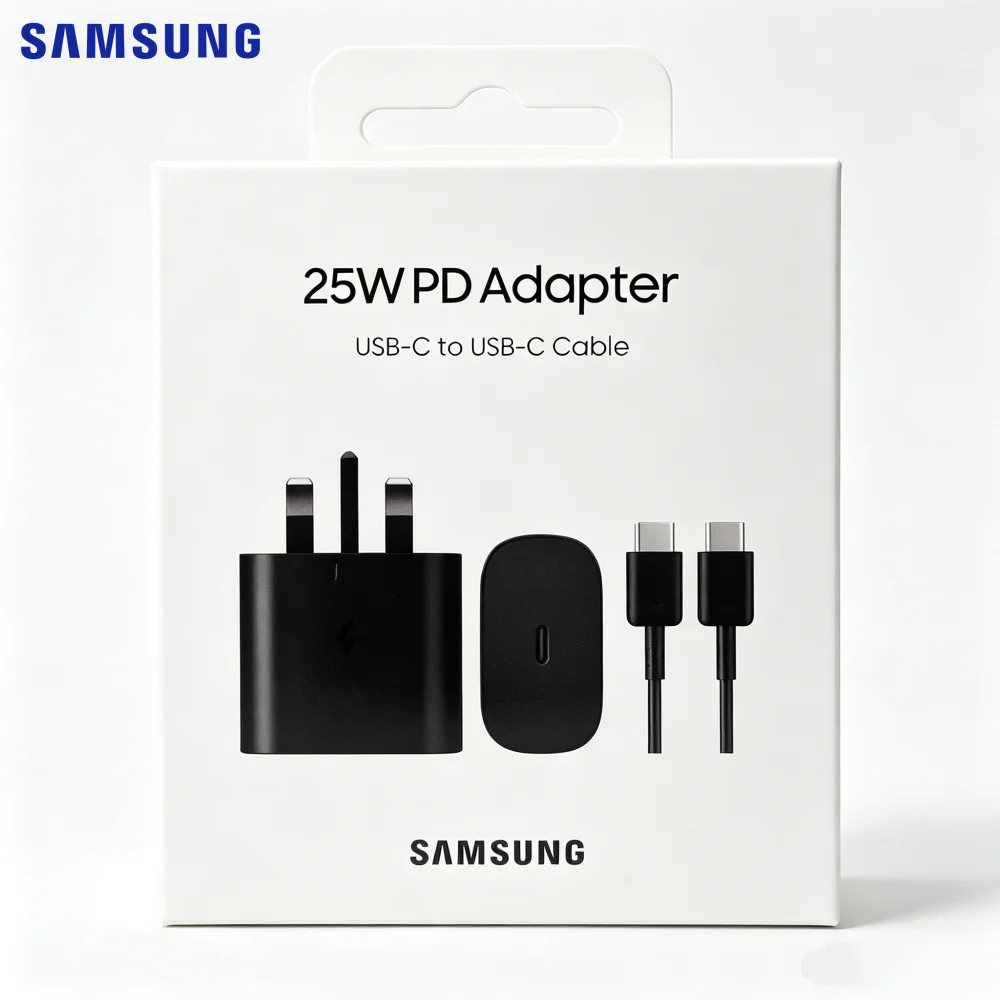 25W PD Super Fast Charging Kit UK Plug For Samsung Galaxy Z Flip Fold 7 6 5 S26 S25 S24 Ultra Type C Cable Fast Charger Adapter