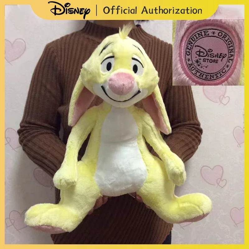 35CM Disney Winnie The Pooh Rabbit Doll Cartoon Plush Toy Yellow Cute Anime Soft Kawaii Companion Children's Birthday Gift