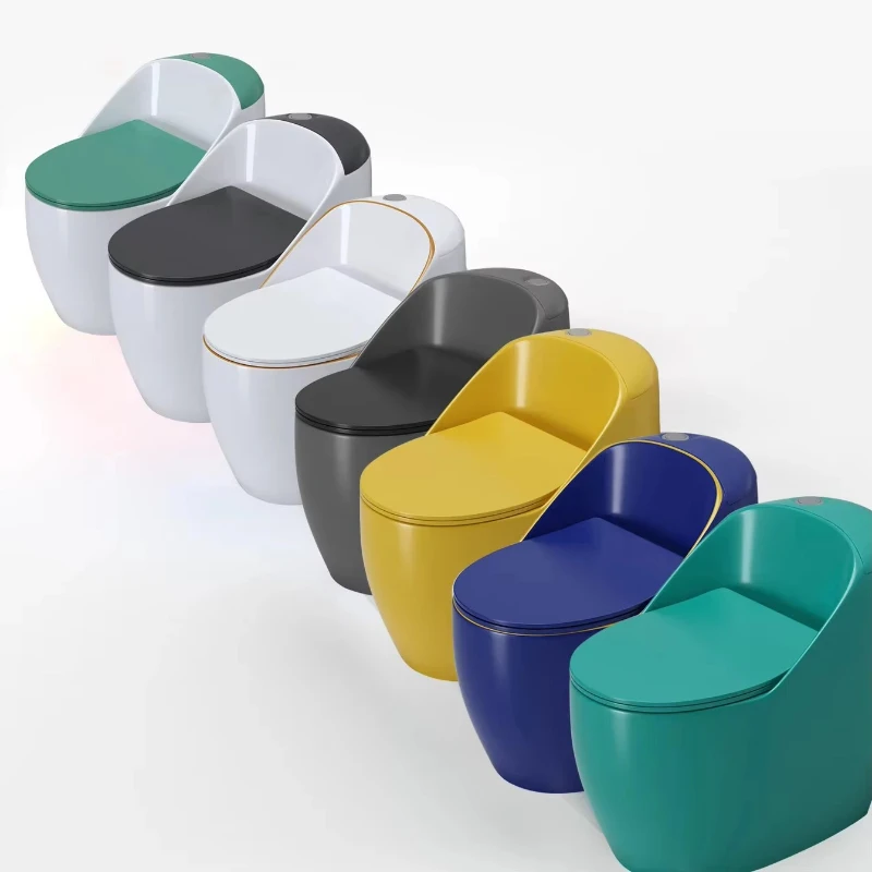 

Luxury bathroom, colored urinal toilet, gold ceramic flush toilet, integrated bathroom, gold.