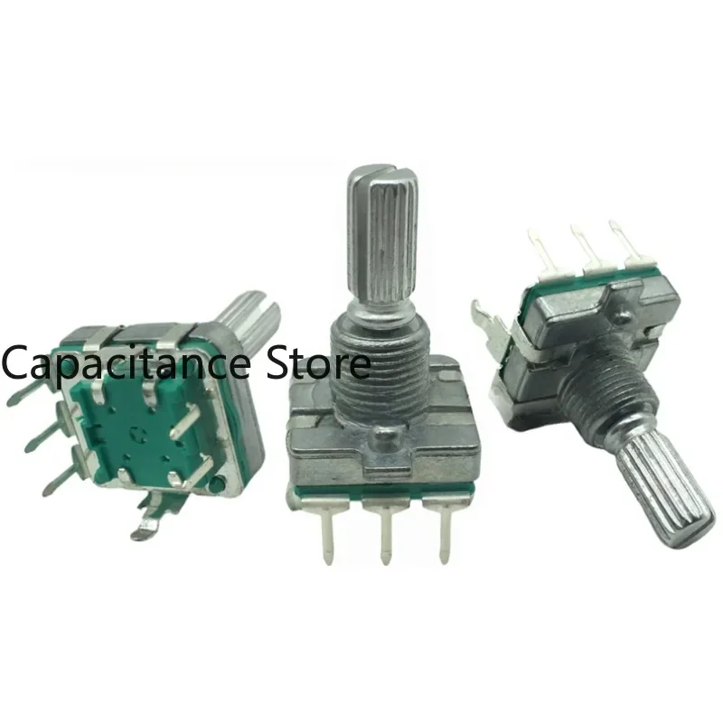 

5PCS The new EC16 encoder has 24points, 24pulses, and 5 pins with a press switch. 20axis spline rotates 360 degrees