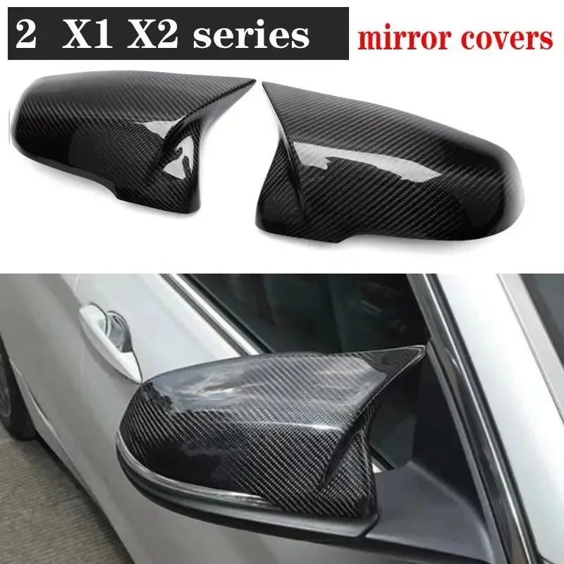 

For BMW 1 2 Series F44 X1 F50 F48 F52 X2 F39 Upgrade Shells Rearview Cap Real Carbon fiber rear view mirror case cover Body Kit