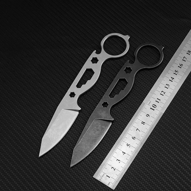 

Knife 440C Fixed Blade Knife Multifunction With Bottle Opener Broken Window Cone Camping Tool Outdoor Survival Knives+K Sheath