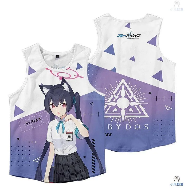 أنيمي الأزرق الأرشيف تاكاناشي هوشينو تانك توبفور الرجال الصيف عادية الرجال بلا أكمام طباعة موضة الرجال س الرقبة تانك القمم #4