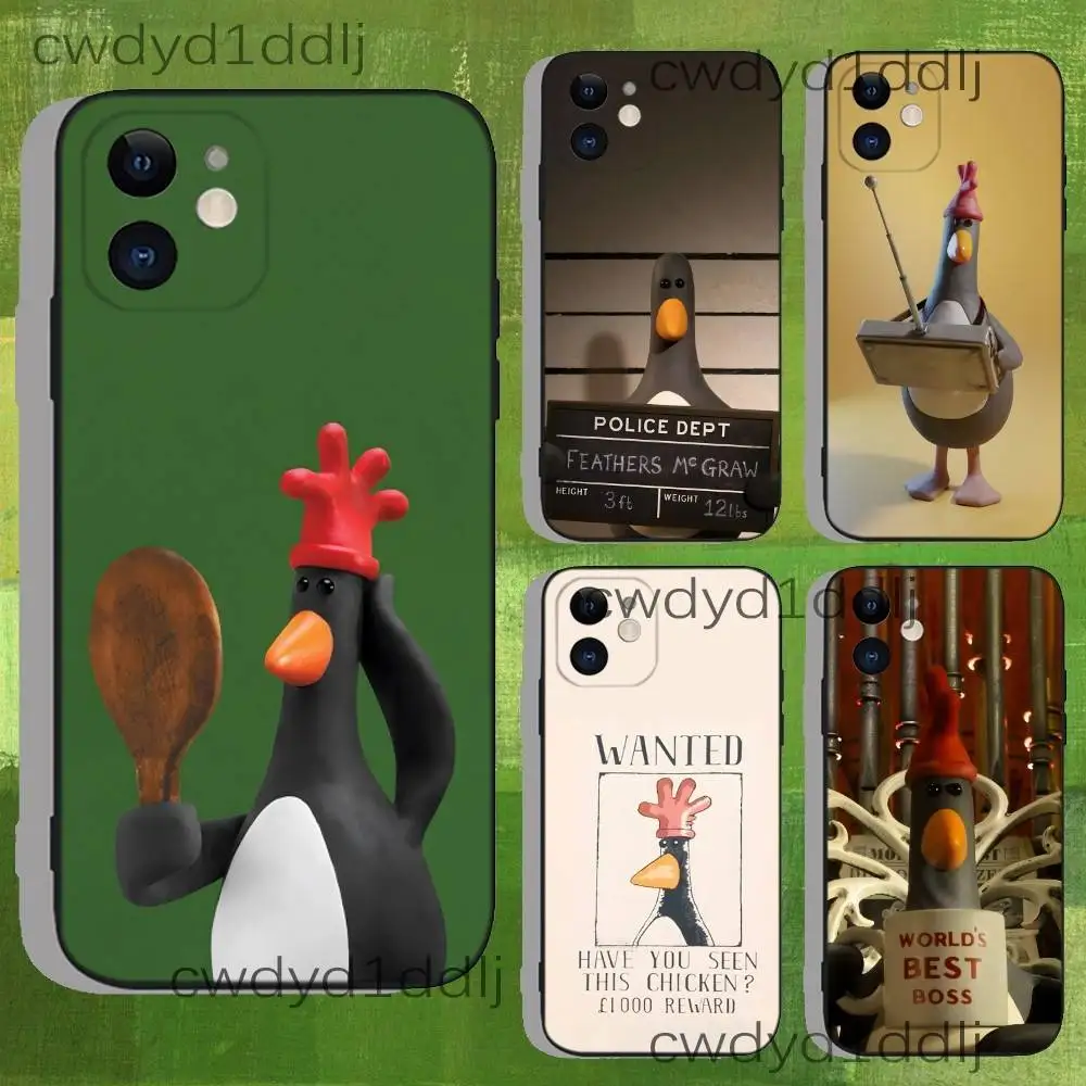 

Funny F-Feathers McGraw For iPhone 17,16,15,11,12,14,13 Pro Max Mini XS,XR,7 Plus 16E Air Soft Black Dustproof Phone Case
