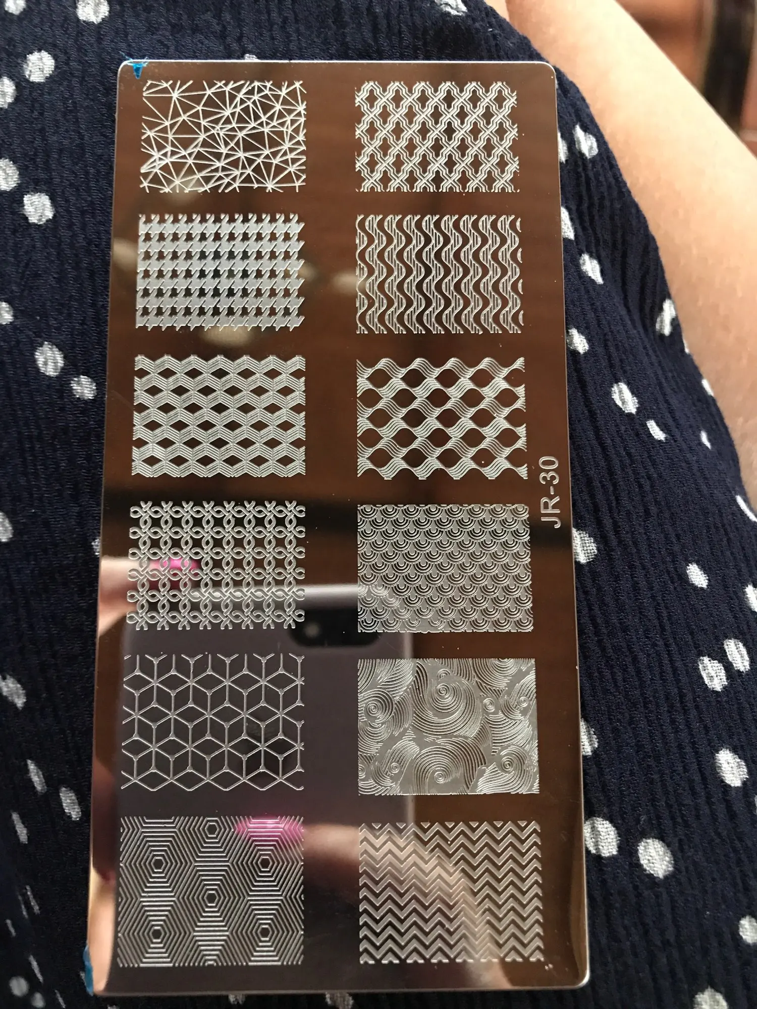 12*6cm Geometric Pattern Nail Stamper Plates 30Design Decorations Stamp Stamping Template Manicure Template Geometry Theme (t01)
