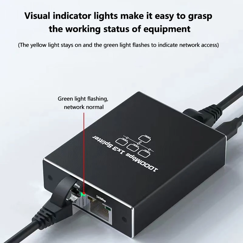 Répartiteur Ethernet 1 à 3 Gigabit LAN 1000Mbps, répartiteur réseau RJ45 pour câble Cat5 Catinspectés Cat6 Cat7 Cat8