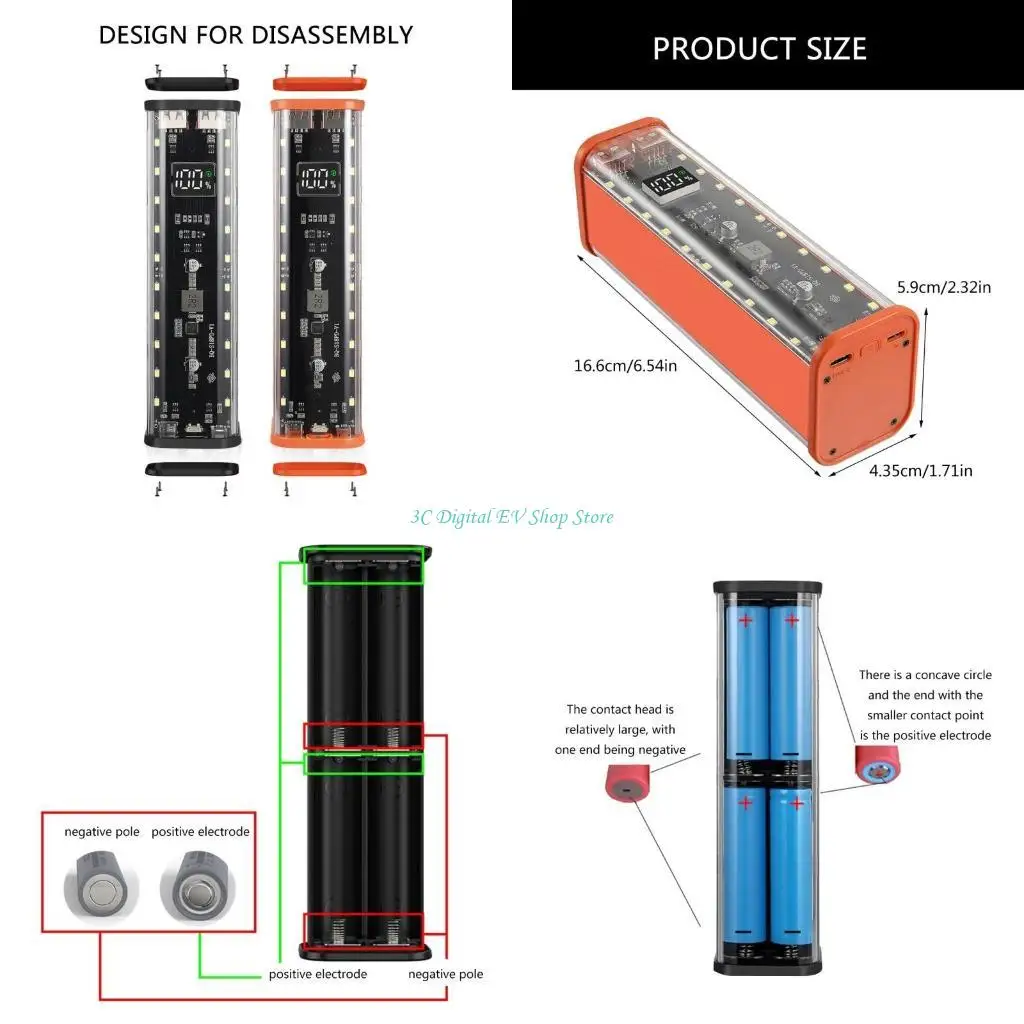 e74d-安全保管-8x18650-バッテリーボックス、複数の高速充電-diy-パワーケース付き