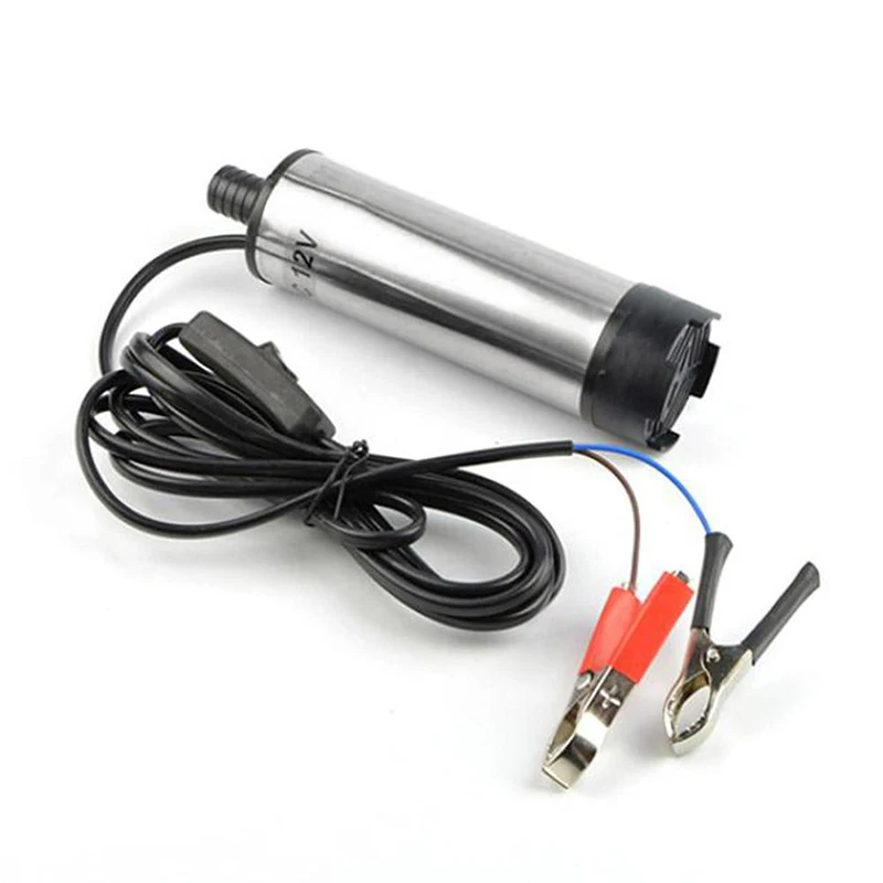 Portable Car Water Oil Fuel Transfer Pump 12V/24V DC 38mm Submersible Diesel Pumping Electric Oil Pump Camping Fishing Tools