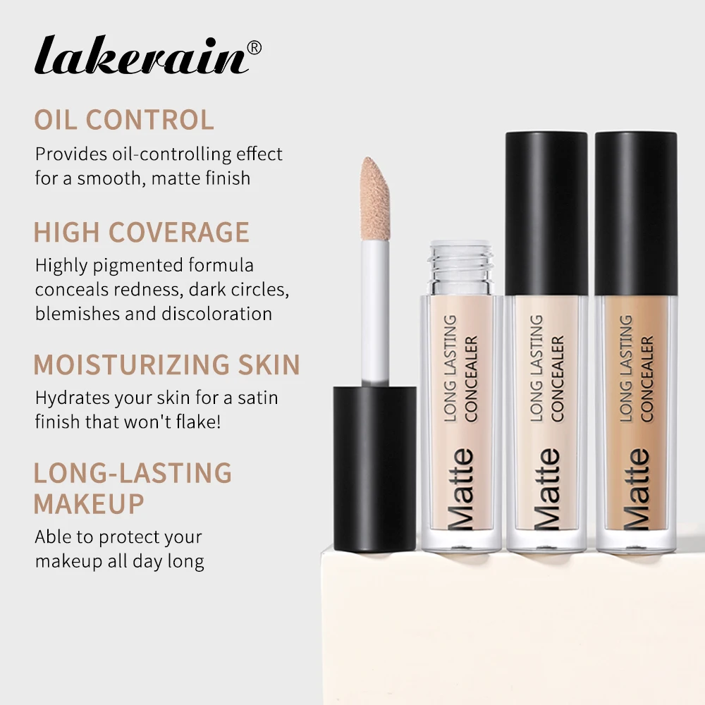 Lakerain – correcteur hydratant et radieux, contrôle de l'huile longue durée, fond de teint liquide, Texture, haute couverture, correcteur hydratant pour la peau