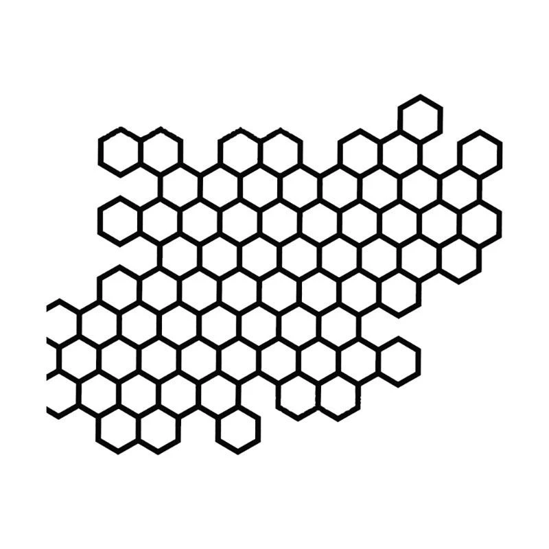 

JU64 Highs Visibility Warning Stickers Hexagon Honeycomb Decals Adhesive Sticker Decorations for Motorbike Car