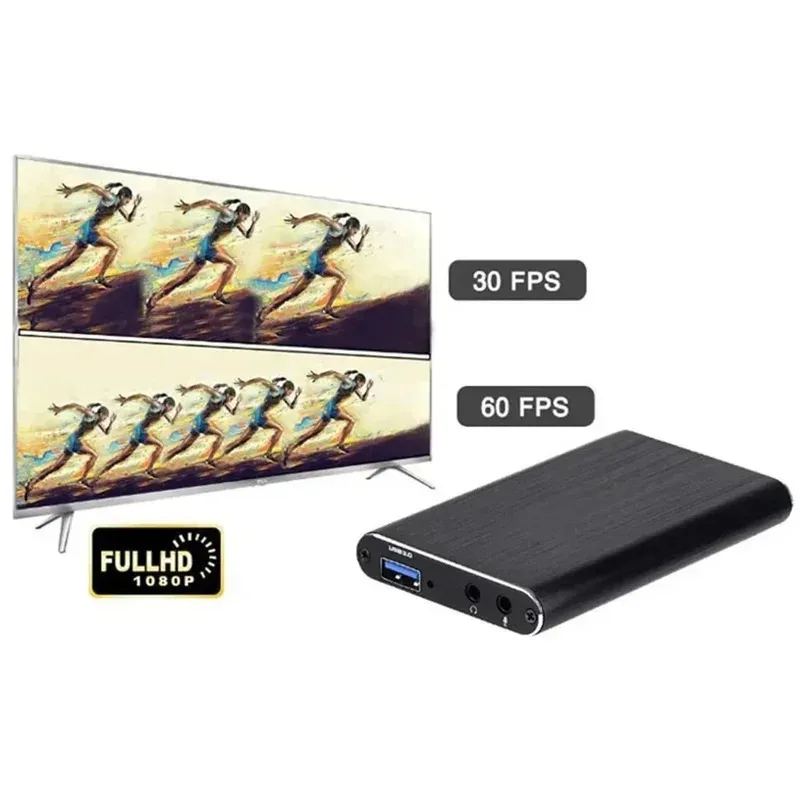 4K HDMI 対応 USB 3.0 ビデオキャプチャカード 1080P 60FPS 60Hz ビデオレコーダーグラバー ゲーム録画 ライブストリーミング用