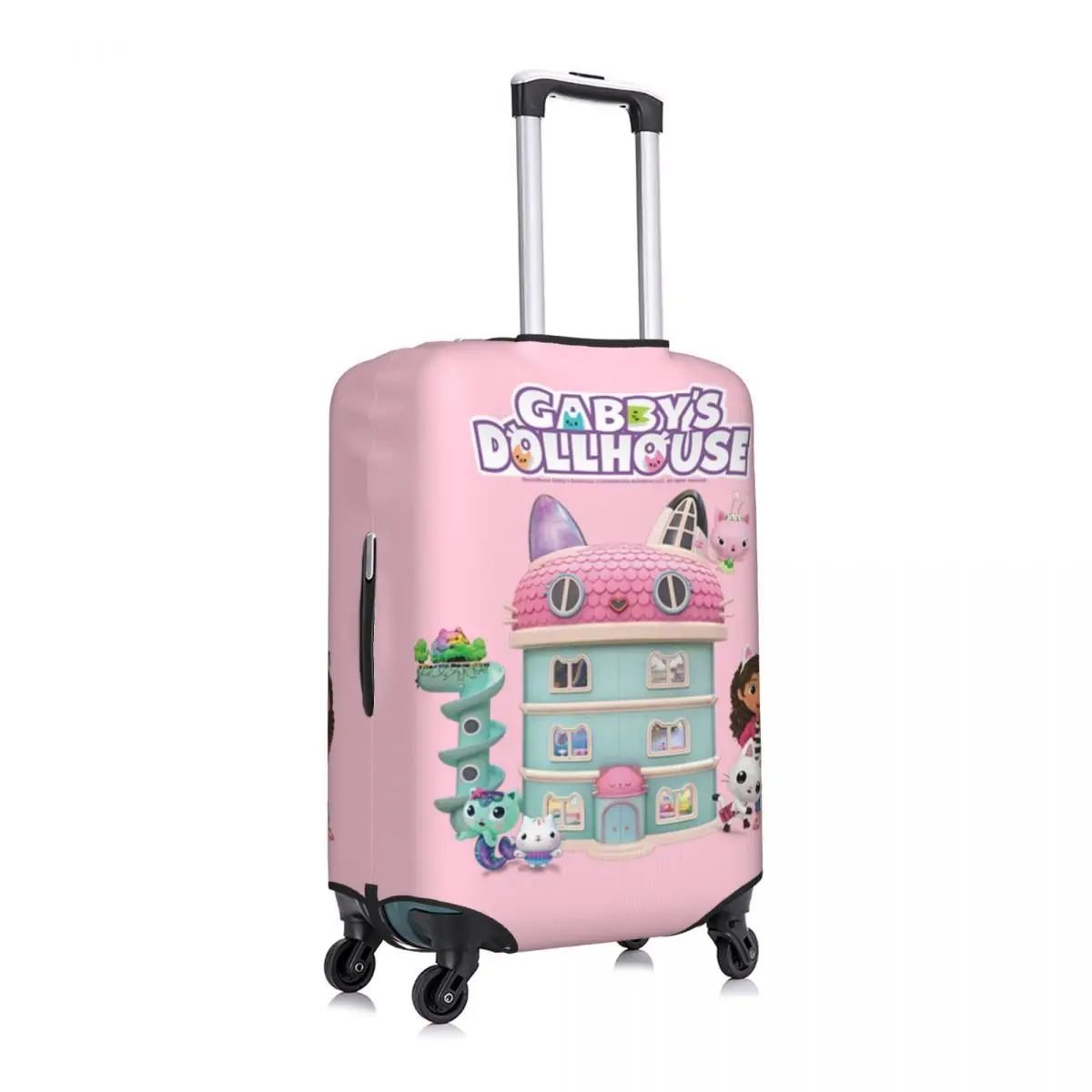 Capa protetora personalizada para bagagem de casa de bonecas Gabbys Fashion Mercat Cat Capa protetora para mala de viagem para 18-32 polegadas