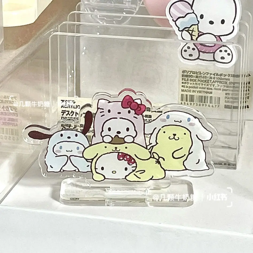 Sanrio Cartoon My Melody Acrylic Stand Up Creative Desktop Decoration Kuromi Trendy Decoration Toys Student Festival Gifts