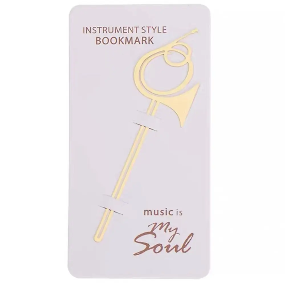 Durable Gold Musical Note Musical Instruments Bookmark Metal School Supplies Meta Book Maker Office Gifts Paper Clips Stationery