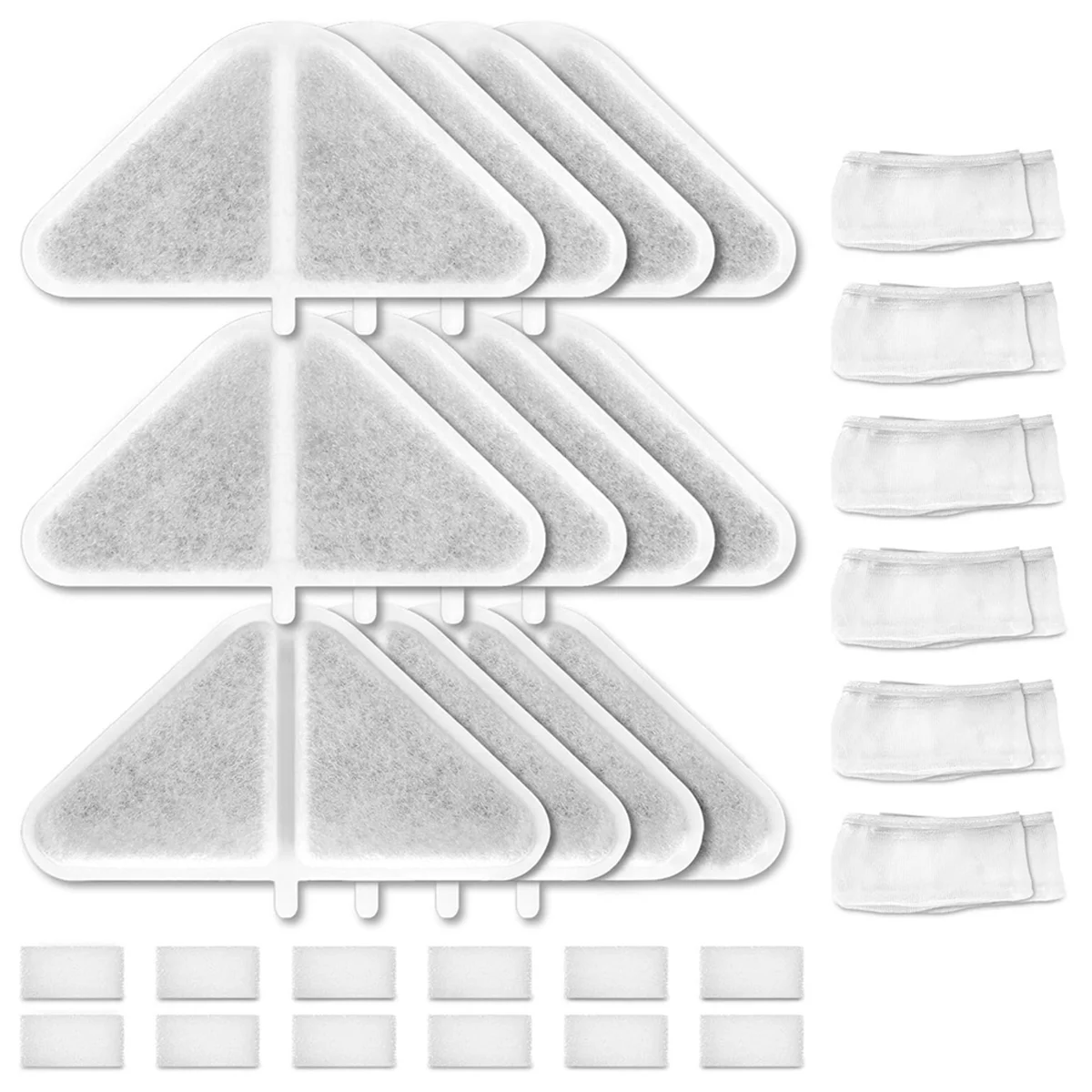 

A72P 12 Sets Replacement Filters for 230oz/7L Dog Water Fountain Cat Water Fountain Filters Pet Fountain Filters Replacement