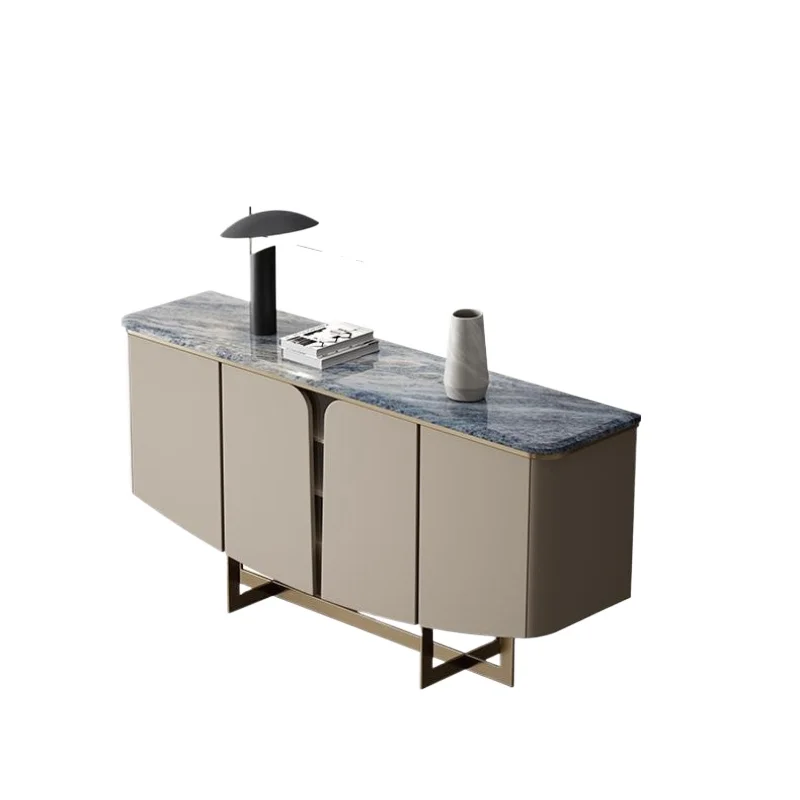 

Light luxury storage living room wall high-end wine cabinet, household natural marble dining side cabinet