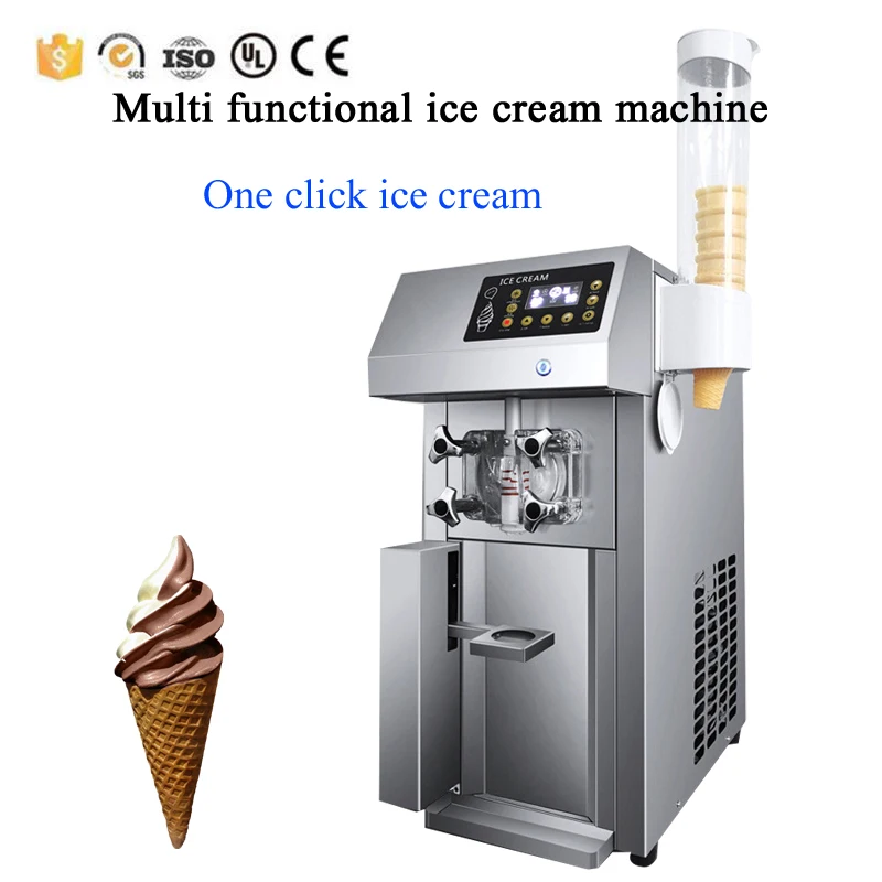 

Commercial Ice Cream Machine 1400W Hard Serve Ice Cream Maker With LED Display Screen Auto Shut-Off Timer