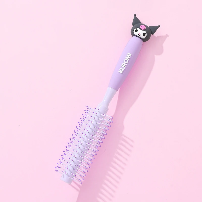 Sanrio Cute Kuromi Cartoon Hair Curling Comb for Women Students Cute Portable Head Massage Detangling Comb