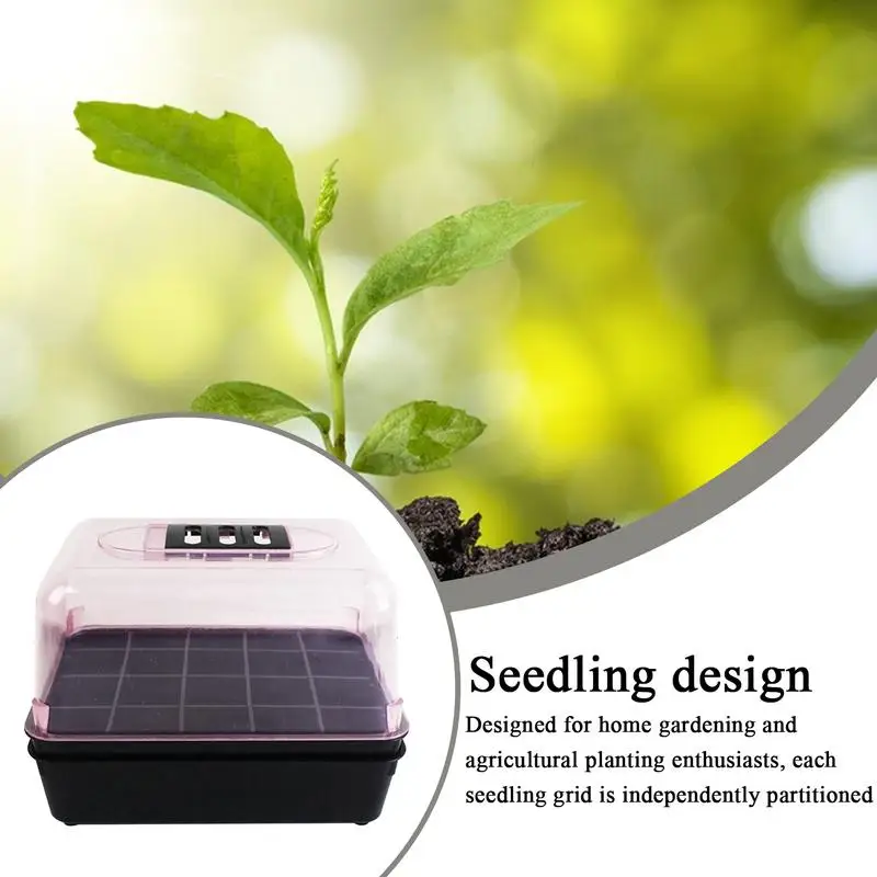 Germination Tray Seedling Growing Box Portable Independent Growing Germination Tray for Flower Succulent Vegetable Farm Use