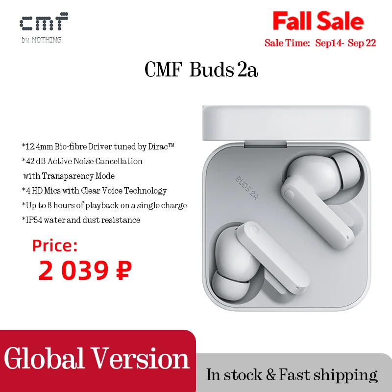 CMF Buds 2a 42dB ANC 4HD Mics ما يصل إلى 31 ساعة من التشغيل Bluetooth 5.4 12.4mm Driver #3