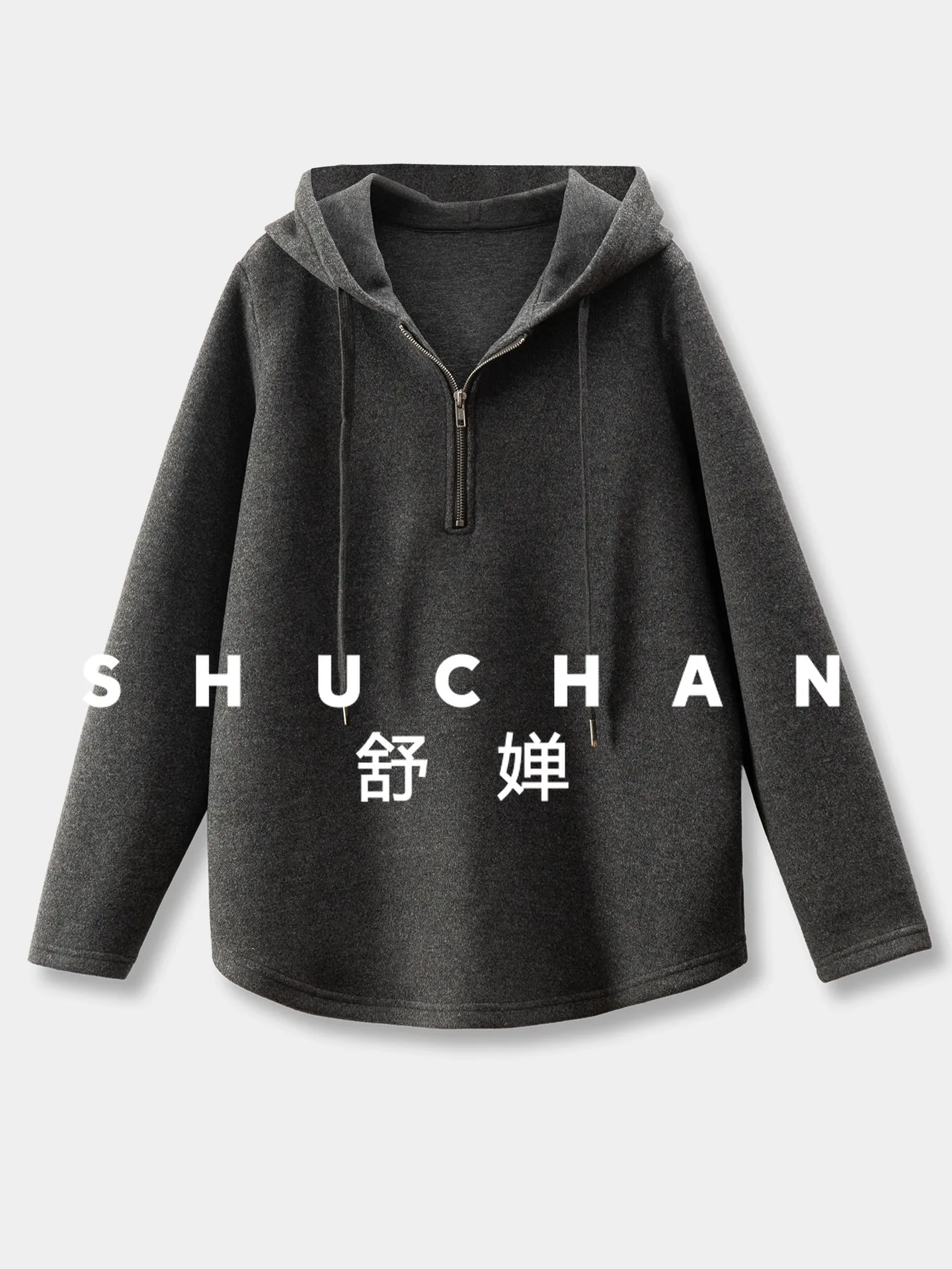 겨울 후드티 스웨트셔츠 여성용 울 함유 아세트산 루즈핏 후드 스웨터 여성용 55I6