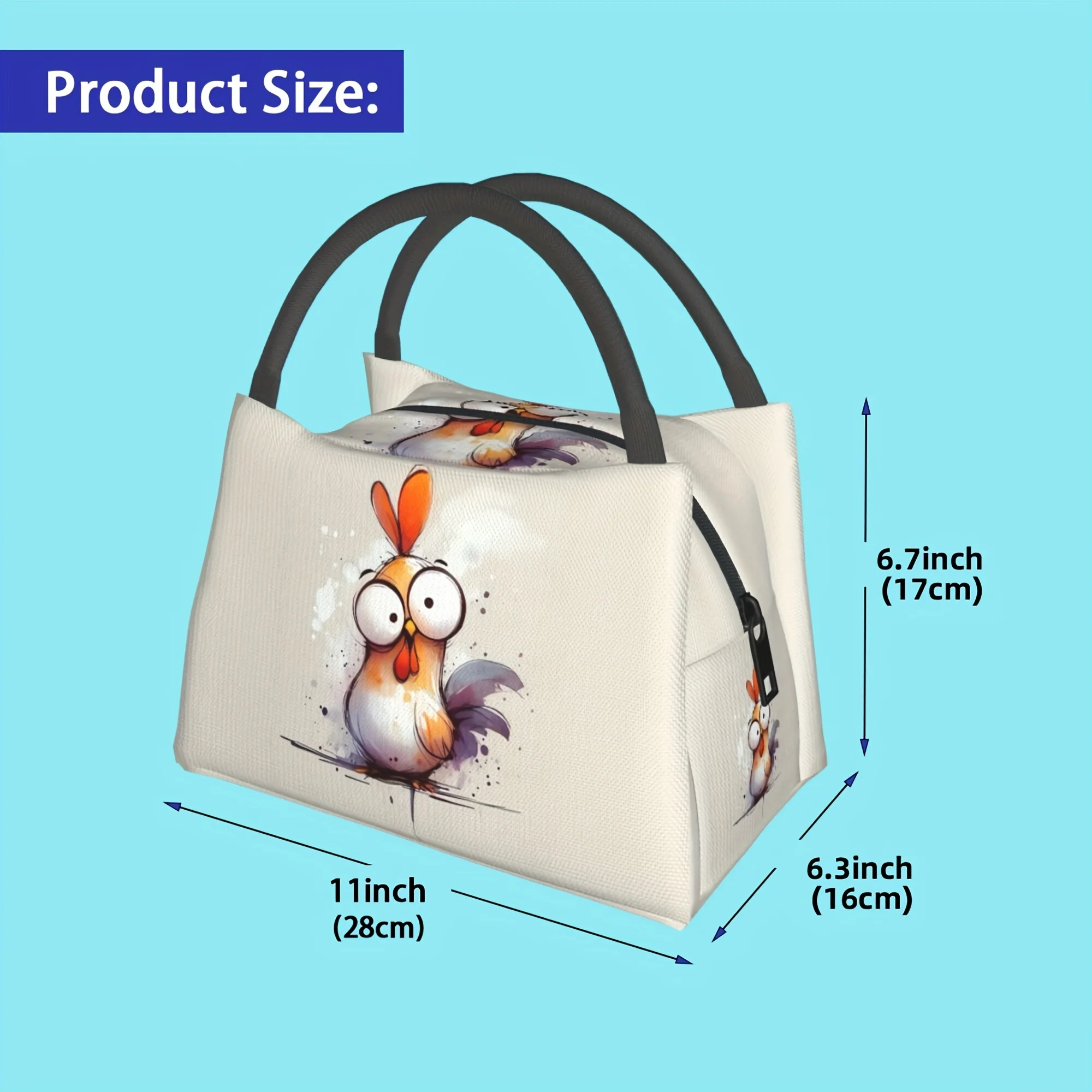 قطعة واحدة من نمط الديك المرجعي، حقيبة مبردة محمولة وقابلة لإعادة الاستخدام، حقيبة غداء معزولة، منتج يجب اقتناؤه لشواطئ التخييم